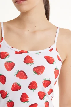 Round Neck Tank Top In Stretch Cotton - Tank Tops - Women | Tezenis