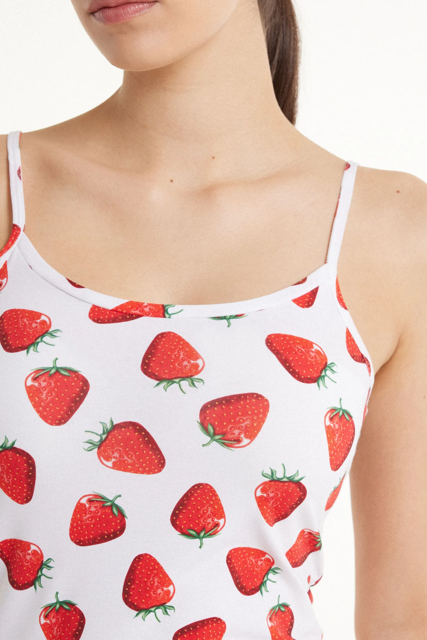 Round Neck Tank Top In Stretch Cotton - Tank Tops - Women | Tezenis
