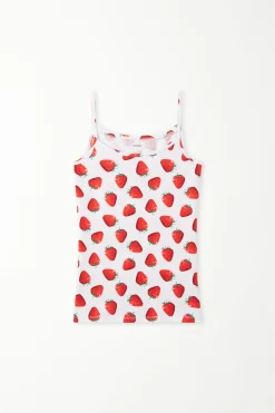 Round Neck Tank Top In Stretch Cotton - Tank Tops - Women | Tezenis