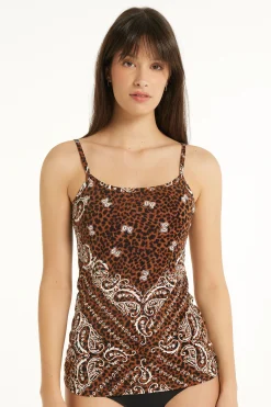 Round Neck Tank Top In Stretch Cotton - Tank Tops - Women | Tezenis