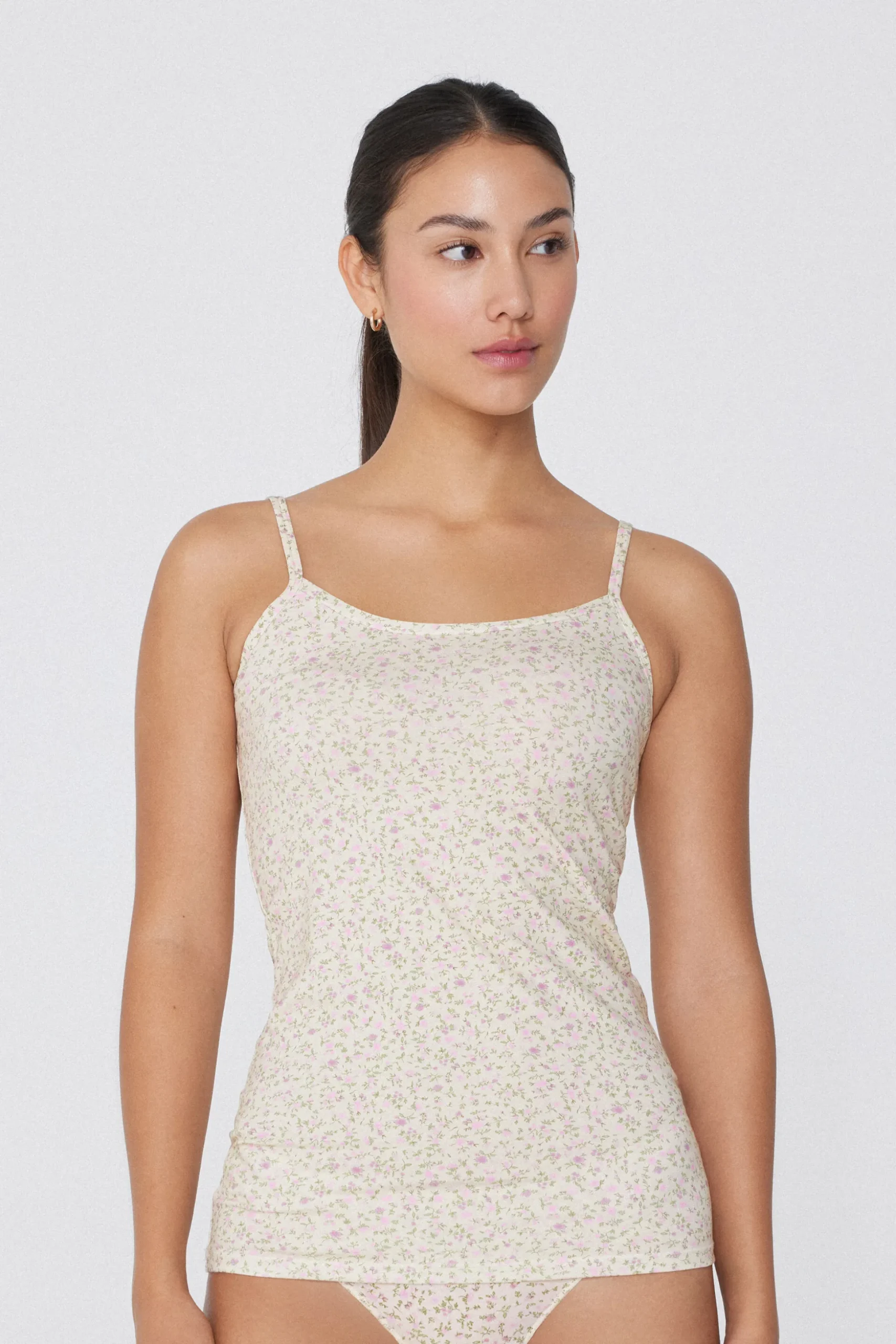 Round Neck Tank Top In Stretch Cotton - Tank Tops - Women | Tezenis