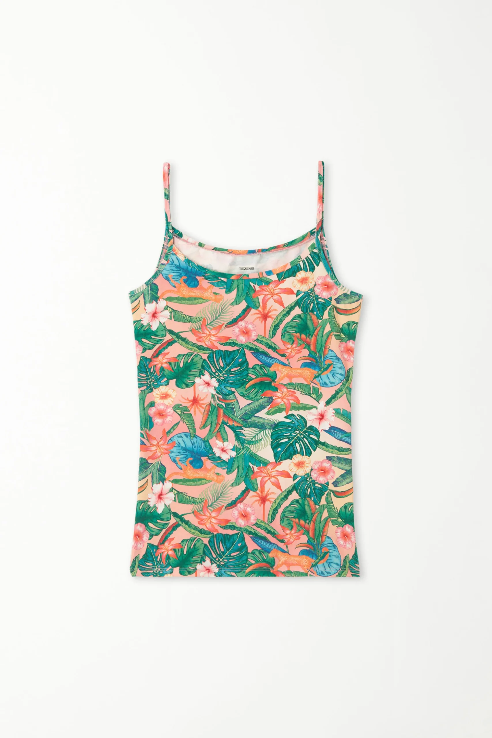 Round Neck Tank Top In Stretch Cotton - Tank Tops - Women | Tezenis
