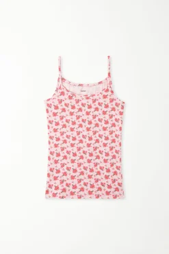 Round Neck Tank Top In Stretch Cotton - Tank Tops - Women | Tezenis