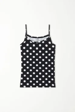 Round Neck Tank Top In Stretch Cotton - Tank Tops - Women | Tezenis