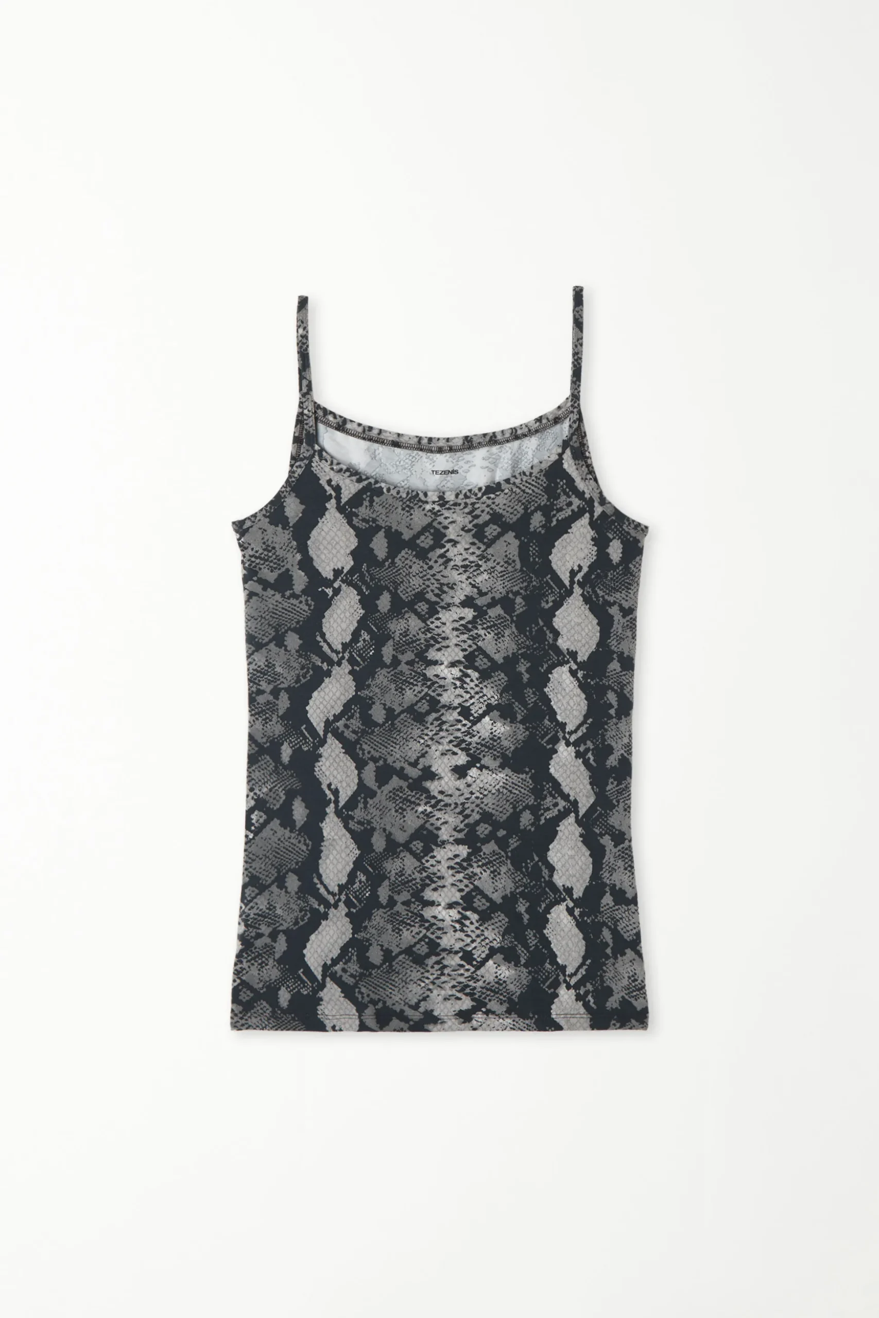 Round Neck Tank Top In Stretch Cotton - Tank Tops - Women | Tezenis