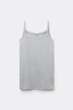 Round-Neck Stretch Cotton Tank Top - Tank Tops - Women | Tezenis