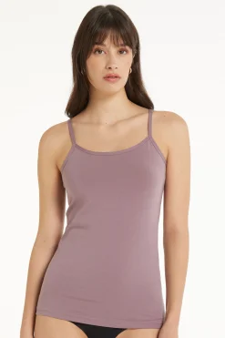 Round-Neck Stretch Cotton Tank Top - Tank Tops - Women | Tezenis