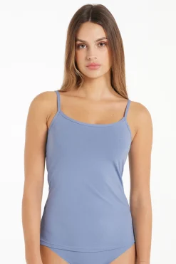 Round-Neck Stretch Cotton Tank Top - Tank Tops - Women | Tezenis