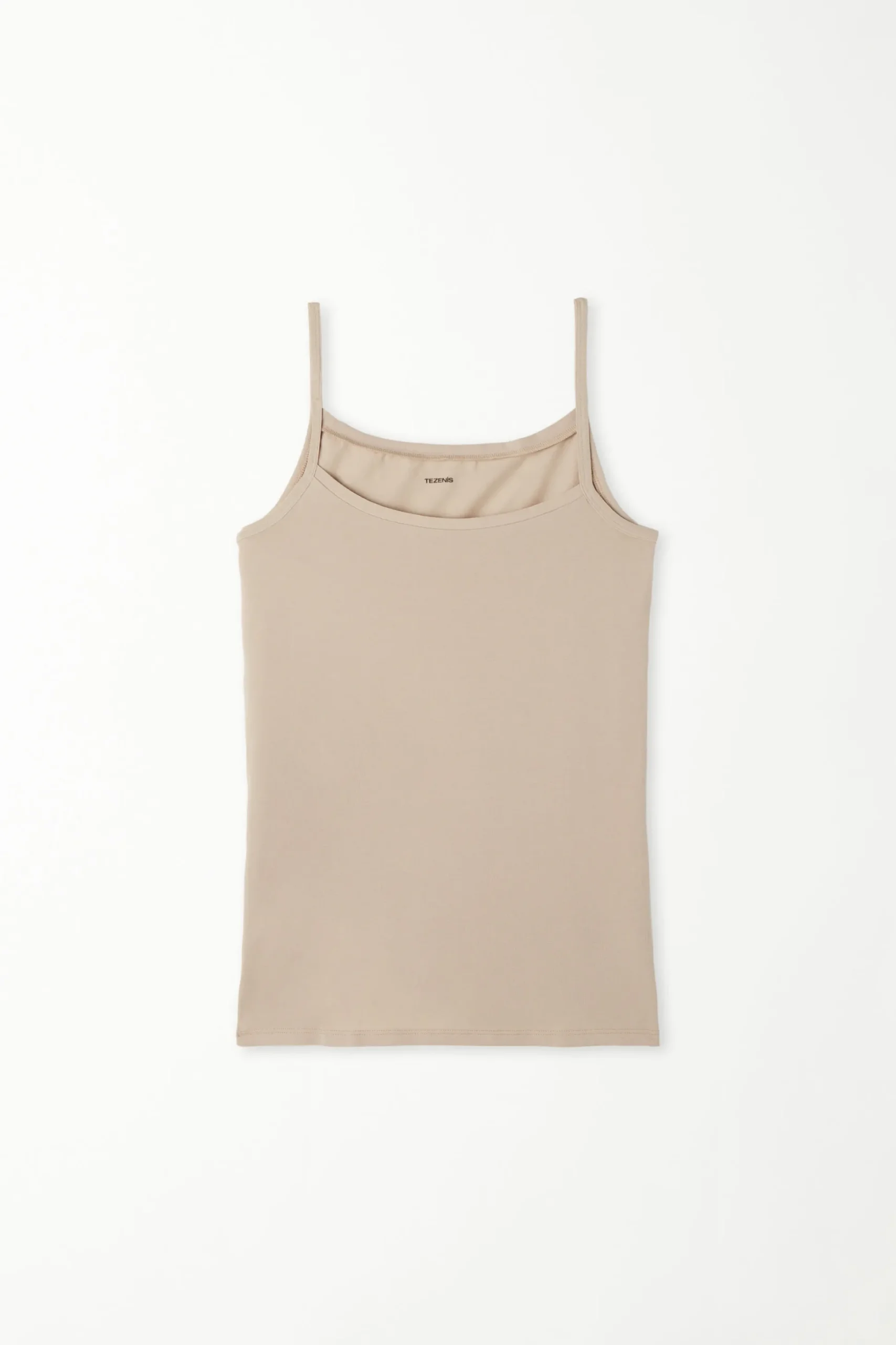 Round-Neck Stretch Cotton Tank Top - Tank Tops - Women | Tezenis