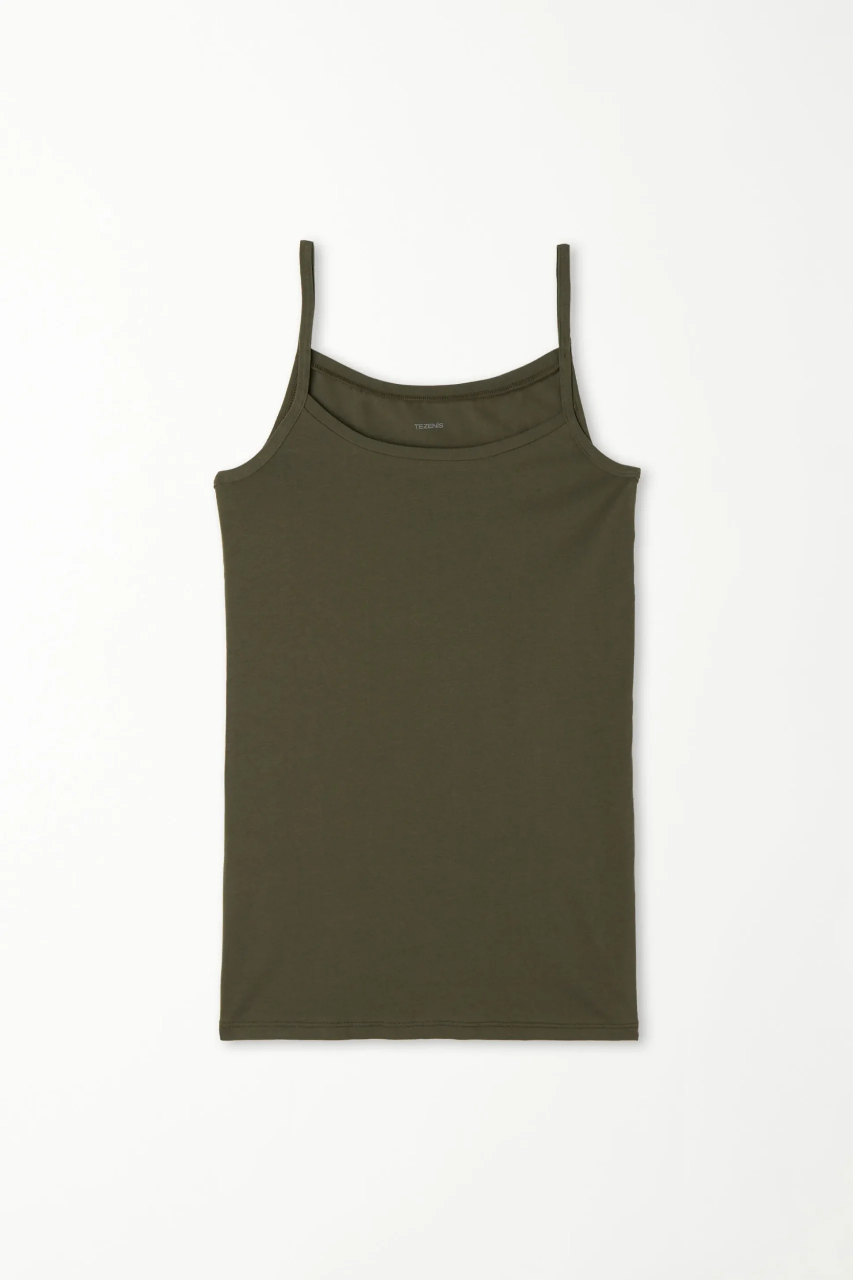 Round-Neck Stretch Cotton Tank Top - Tank Tops - Women | Tezenis