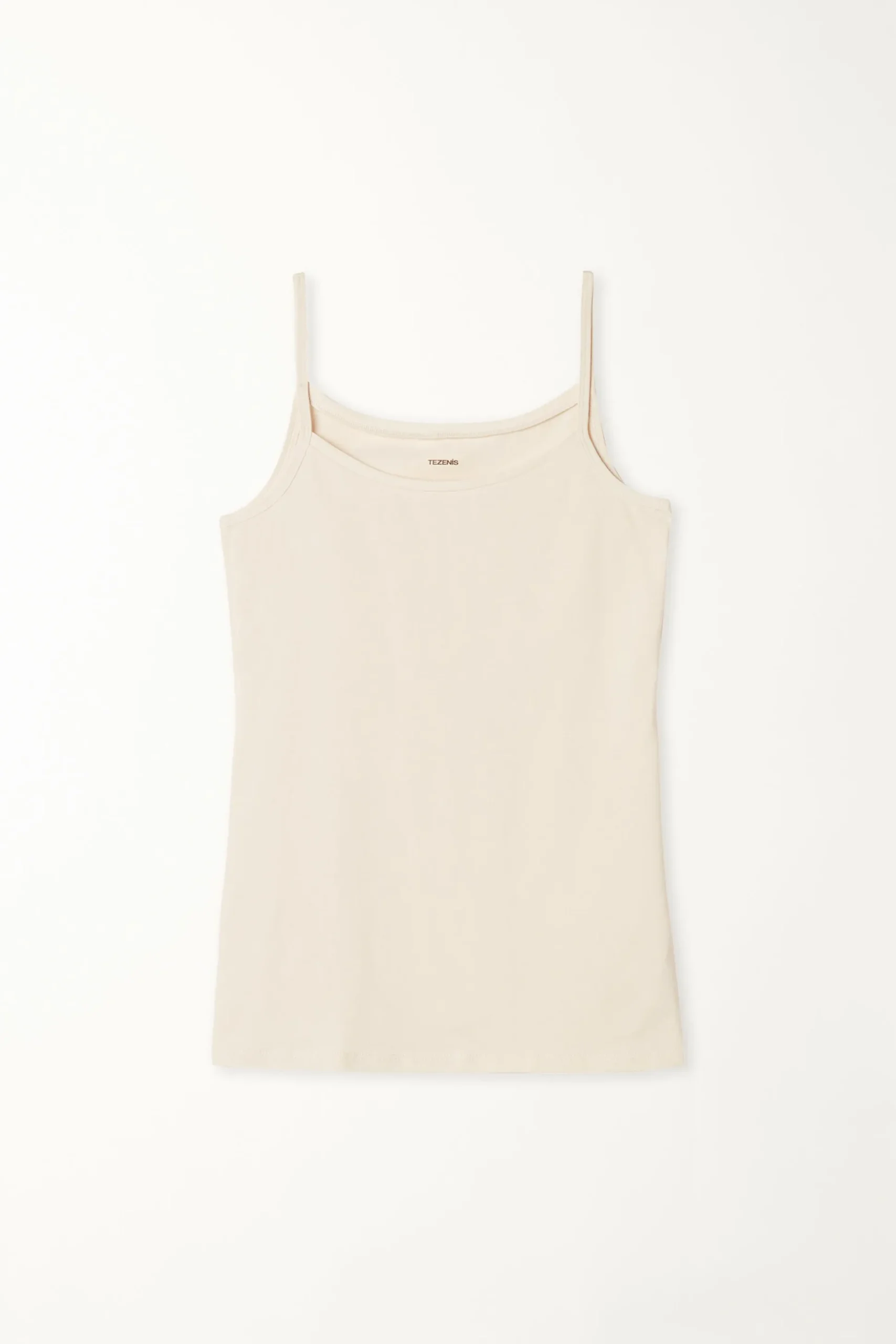 Round-Neck Stretch Cotton Tank Top - Tank Tops - Women | Tezenis