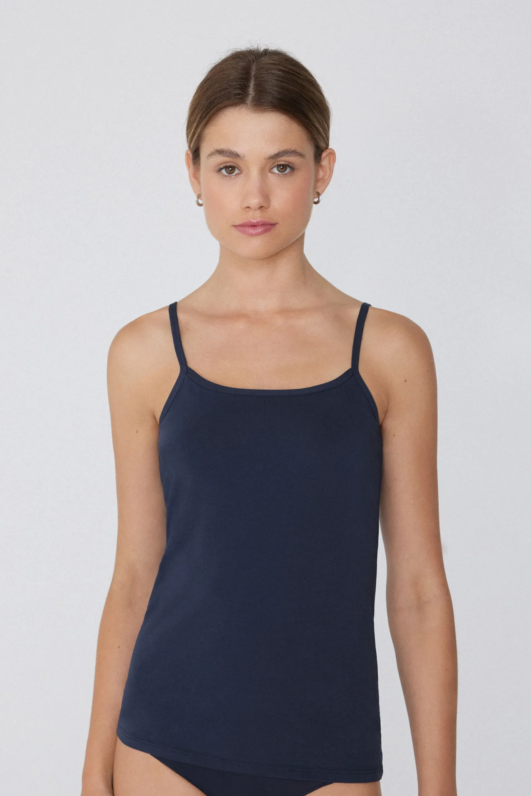 Round-Neck Stretch Cotton Tank Top - Tank Tops - Women | Tezenis