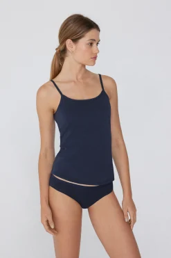Round-Neck Stretch Cotton Tank Top - Tank Tops - Women | Tezenis