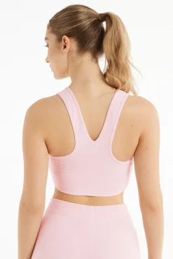 Ruched Soft Microfiber V-Neck Cropped Top - Tank Tops - Women | Tezenis