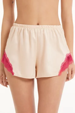 Satin And Lace Shorts - Pajama Sets - Women | Tezenis