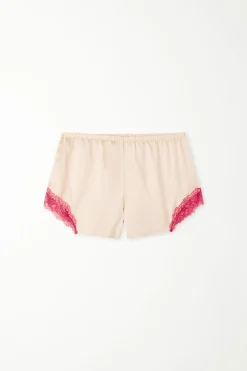 Satin And Lace Shorts - Pajama Sets - Women | Tezenis