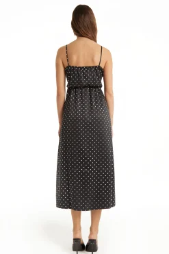 Satin And Lace Thin Strap Midi Dress - Dresses And Jumpsuits - Women | Tezenis