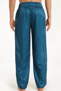 Satin Drawstring Pants With Pockets - Long Pajamas - Men | Tezenis