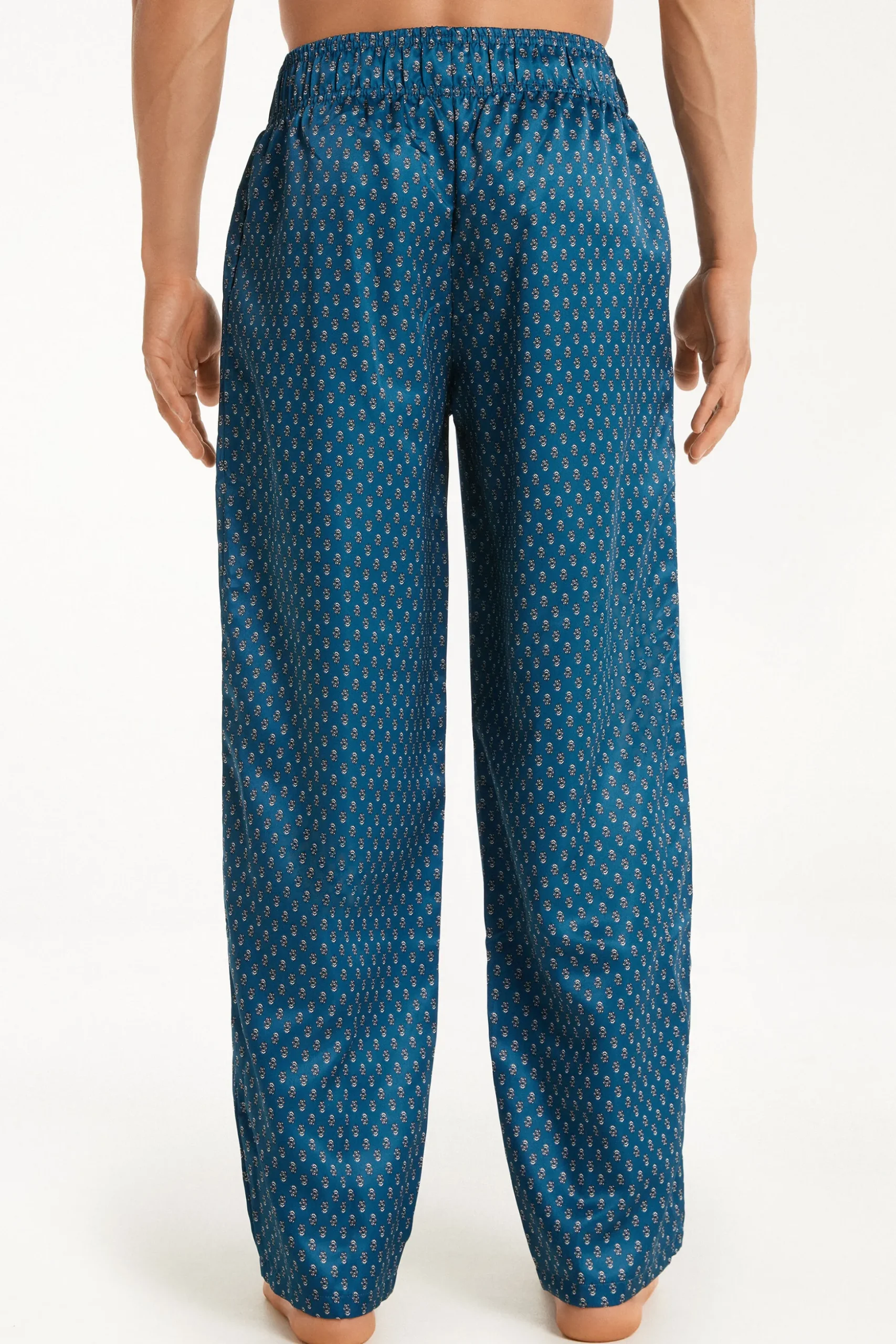 Satin Drawstring Pants With Pockets - Long Pajamas - Men | Tezenis
