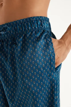 Satin Drawstring Pants With Pockets - Long Pajamas - Men | Tezenis