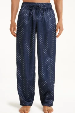 Satin Drawstring Pants With Pockets - Long Pajamas - Men | Tezenis