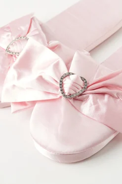 Satin Slippers With Rhinestoned Heart - Accessories And Slippers - Women | Tezenis