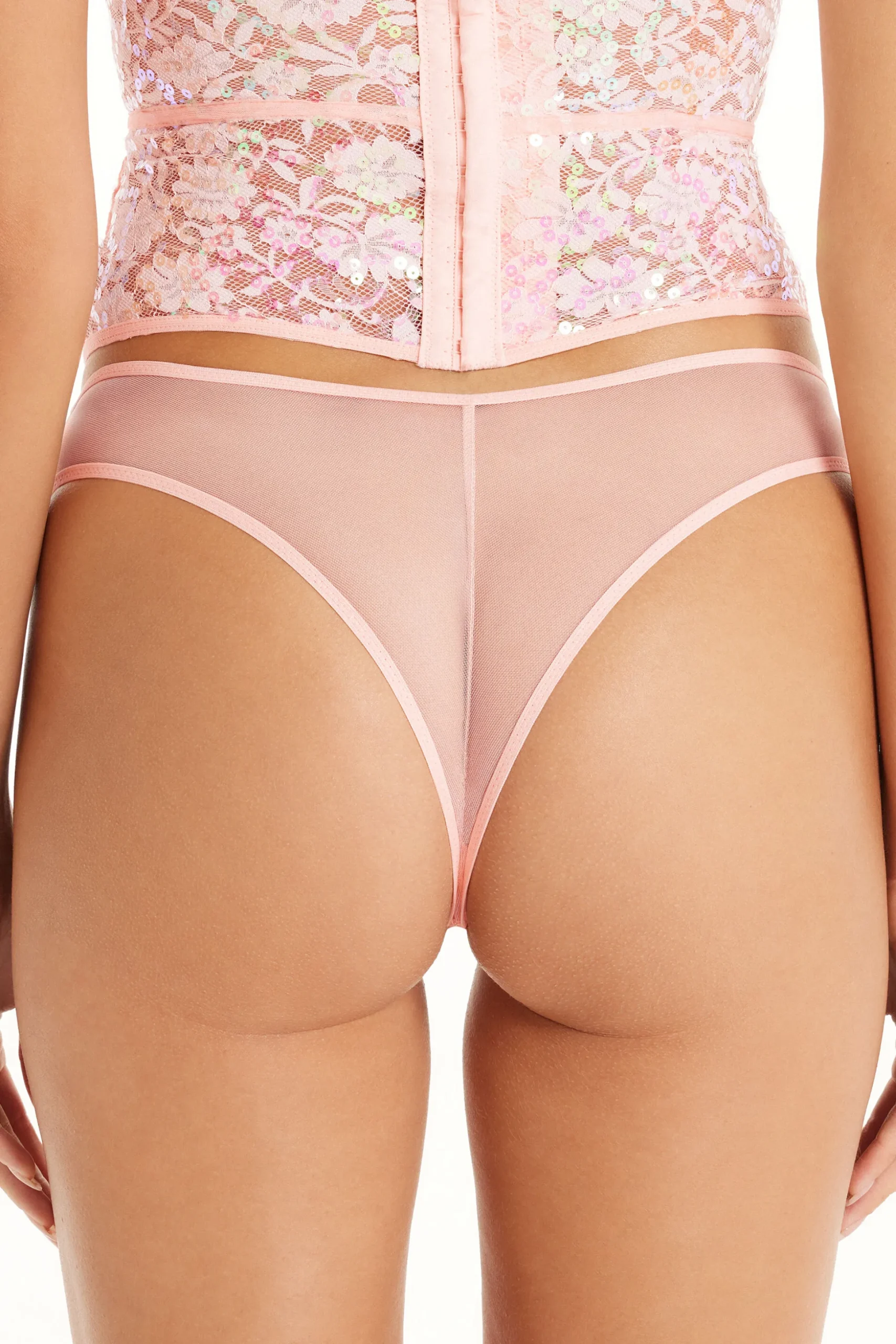 Sequin Lace Sequin And Lace Brazilian Panties - Cheeky Briefs - Women | Tezenis