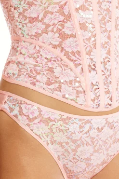Sequin Lace Sequin And Lace Brazilian Panties - Cheeky Briefs - Women | Tezenis