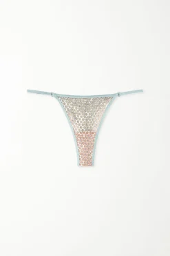 Sequin Net String Brazilian Panties - Cheeky Briefs - Women | Tezenis