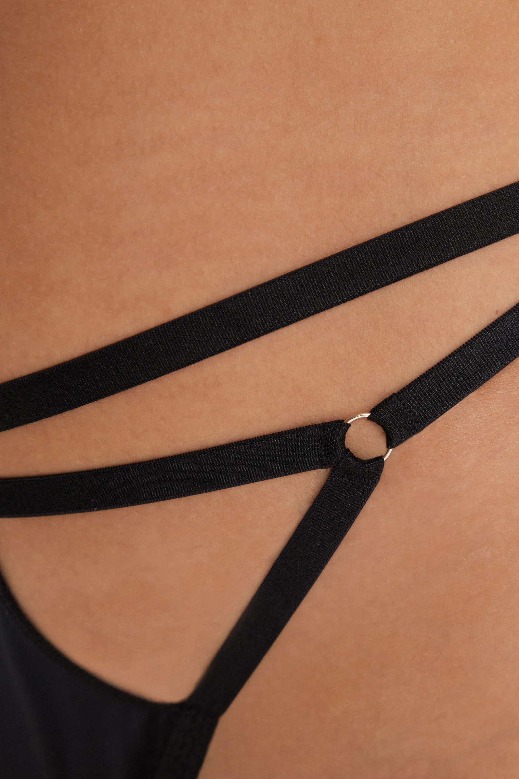 Shiny Microfiber String Brazilian Panties - Cheeky Briefs - Women | Tezenis