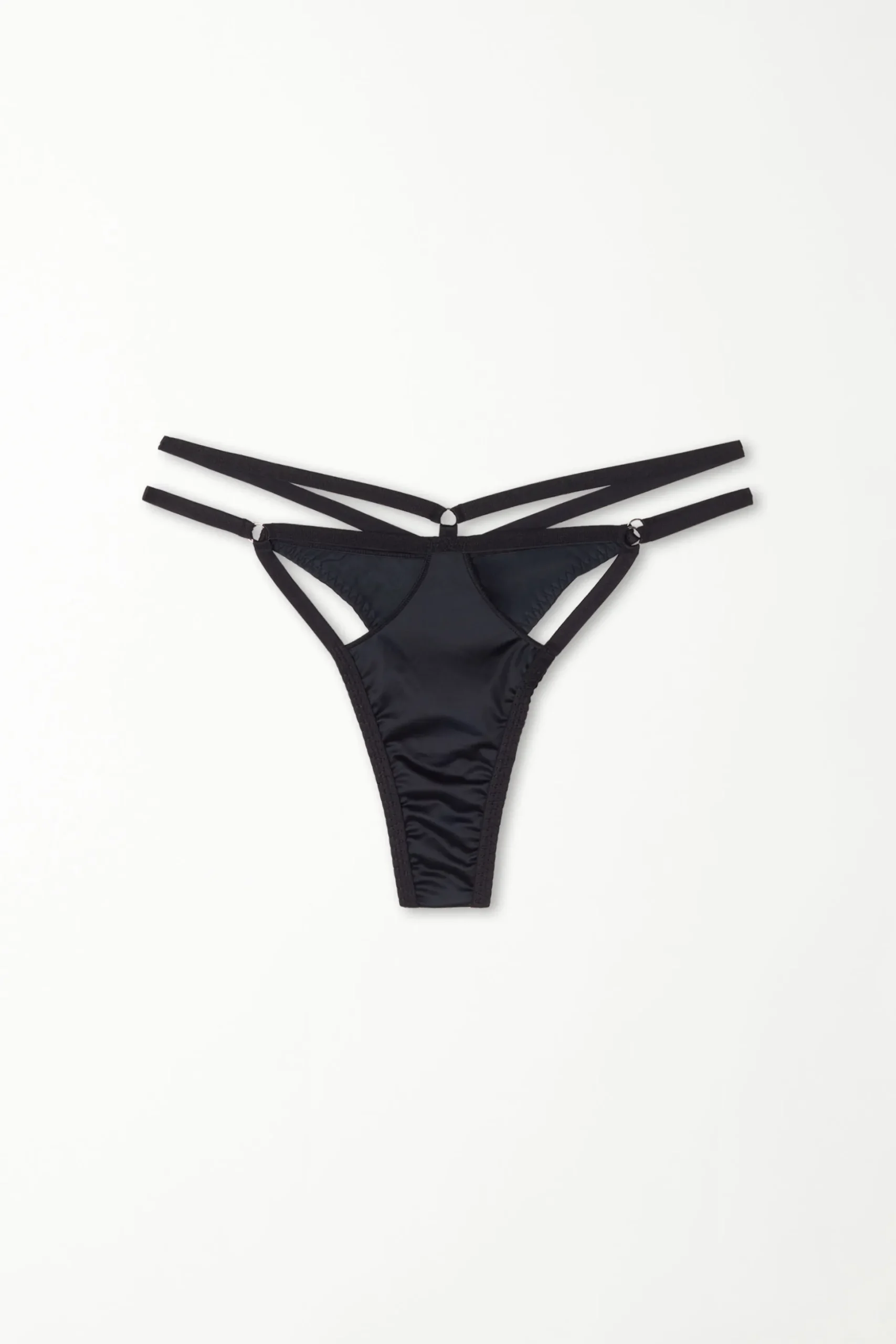 Shiny Microfiber String Brazilian Panties - Cheeky Briefs - Women | Tezenis