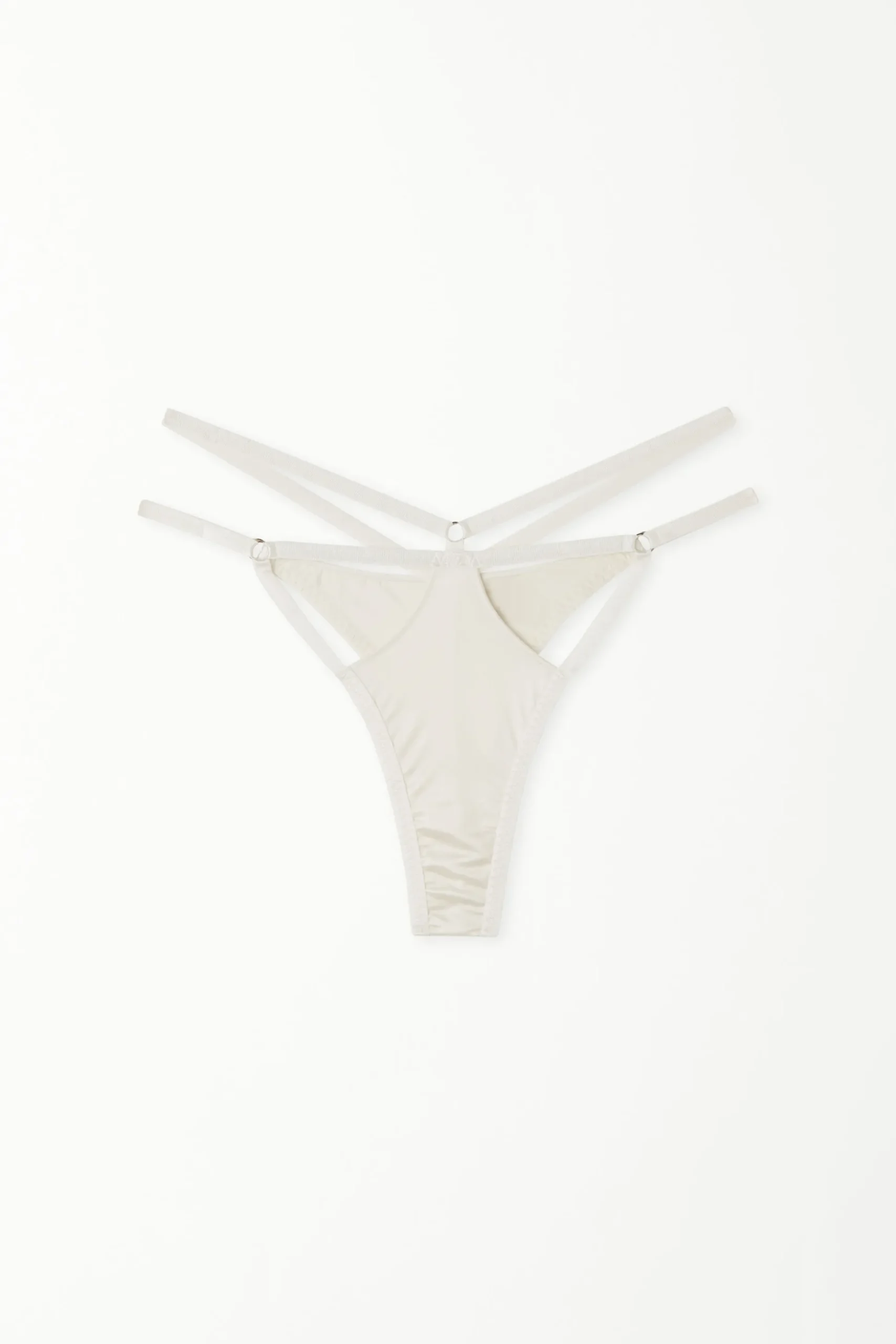 Shiny Microfiber String Brazilian Panties - Cheeky Briefs - Women | Tezenis