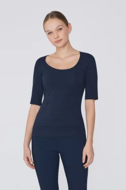 Short-Sleeve Scoop-Neck Top In Cotton - Short-Sleeved Tops - Women | Tezenis