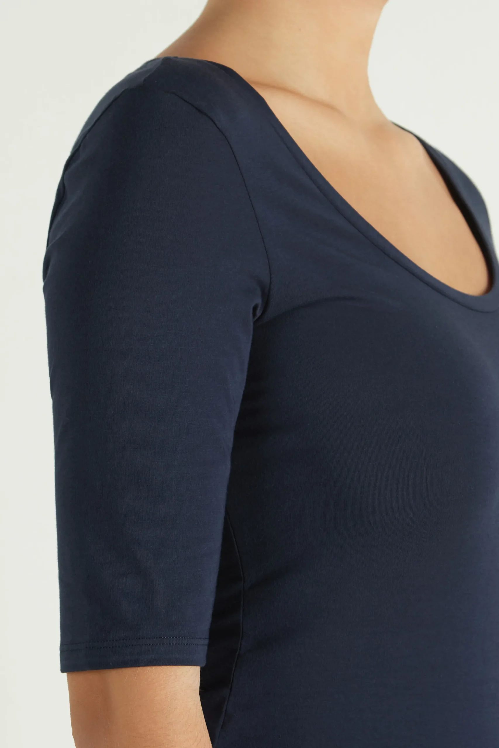 Short-Sleeve Scoop-Neck Top In Cotton - Short-Sleeved Tops - Women | Tezenis