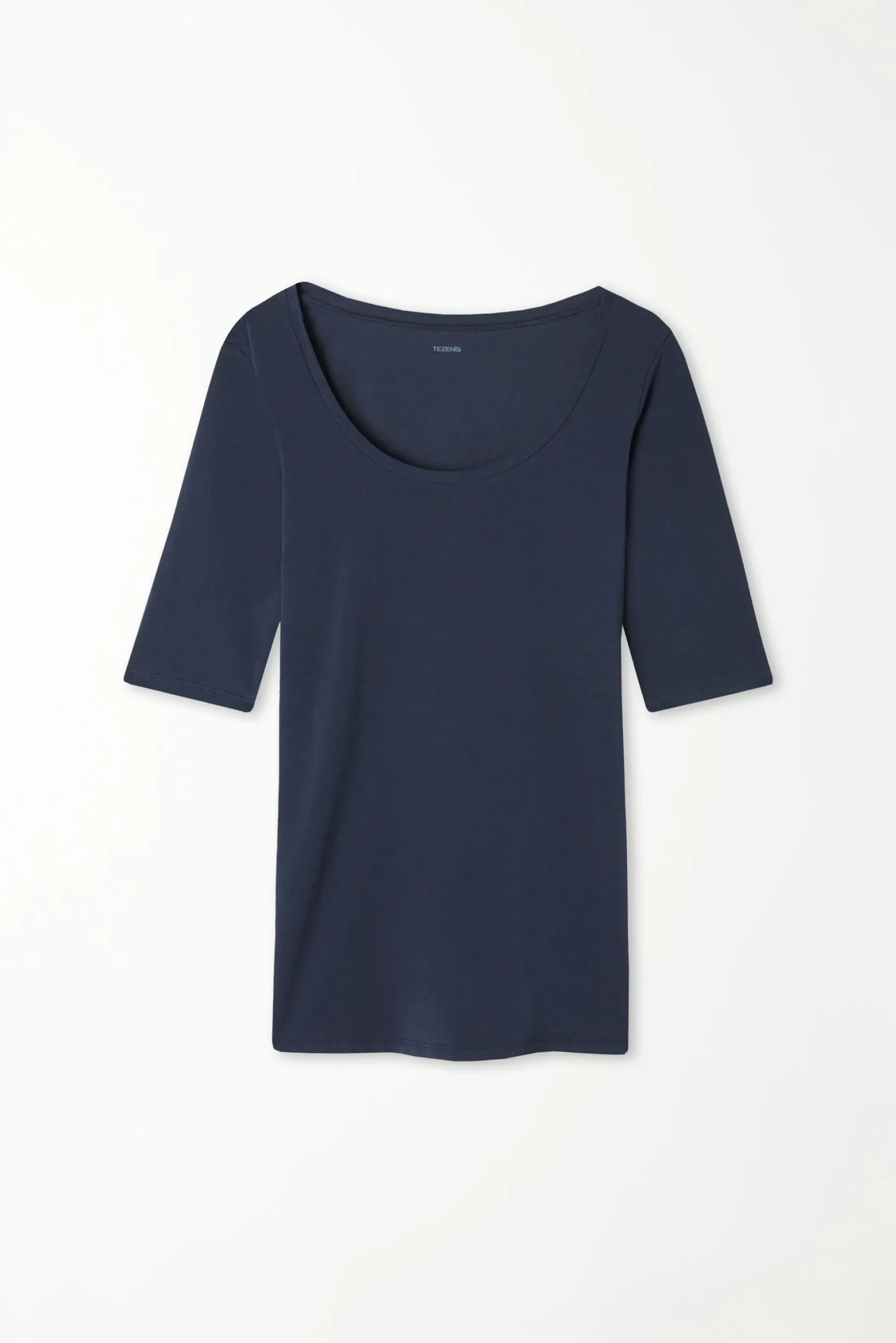Short-Sleeve Scoop-Neck Top In Cotton - Short-Sleeved Tops - Women | Tezenis
