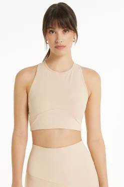 Sleeveless Microfiber Crop Top - Tank Tops - Women | Tezenis