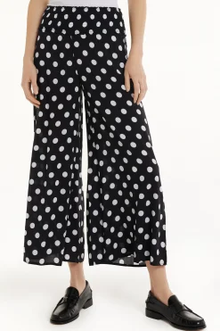 Smocked Canvas Hakama Pants - Pants - Women | Tezenis