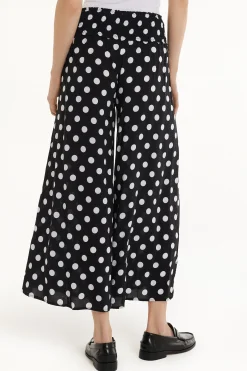 Smocked Canvas Hakama Pants - Pants - Women | Tezenis