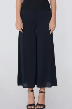Smocked Canvas Hakama Pants - Pants - Women | Tezenis