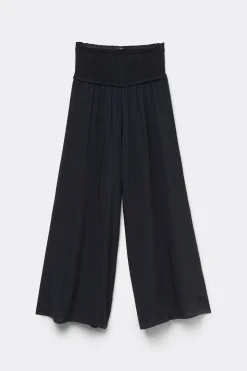 Smocked Canvas Hakama Pants - Pants - Women | Tezenis