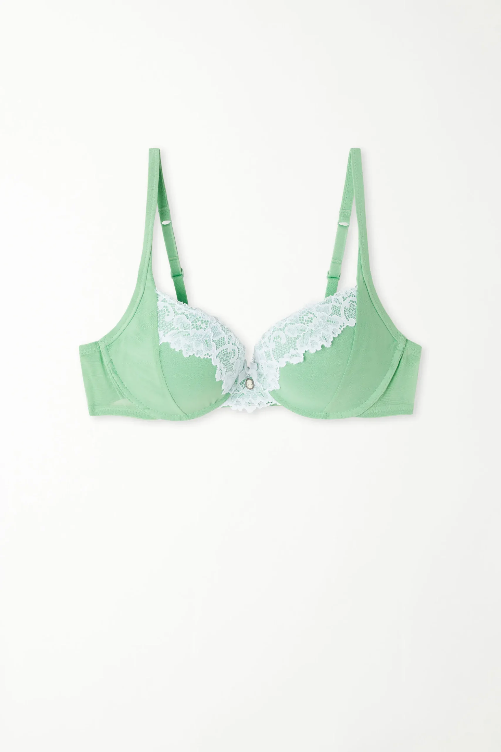 Soft Mint Cammeo Berlin Balconette Bra - Push-up - Women | Tezenis