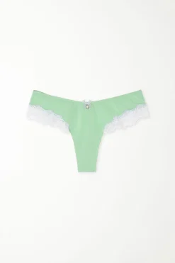 Soft Mint Cammeo Brazilian Panties - Cheeky Briefs - Women | Tezenis