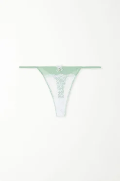Soft Mint Cammeo High Leg String Thong - G-strings And Thongs - Women | Tezenis