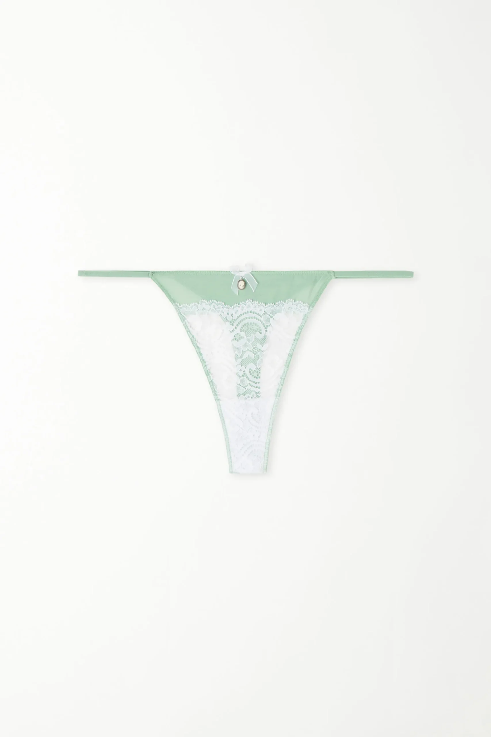 Soft Mint Cammeo High Leg String Thong - G-strings And Thongs - Women | Tezenis