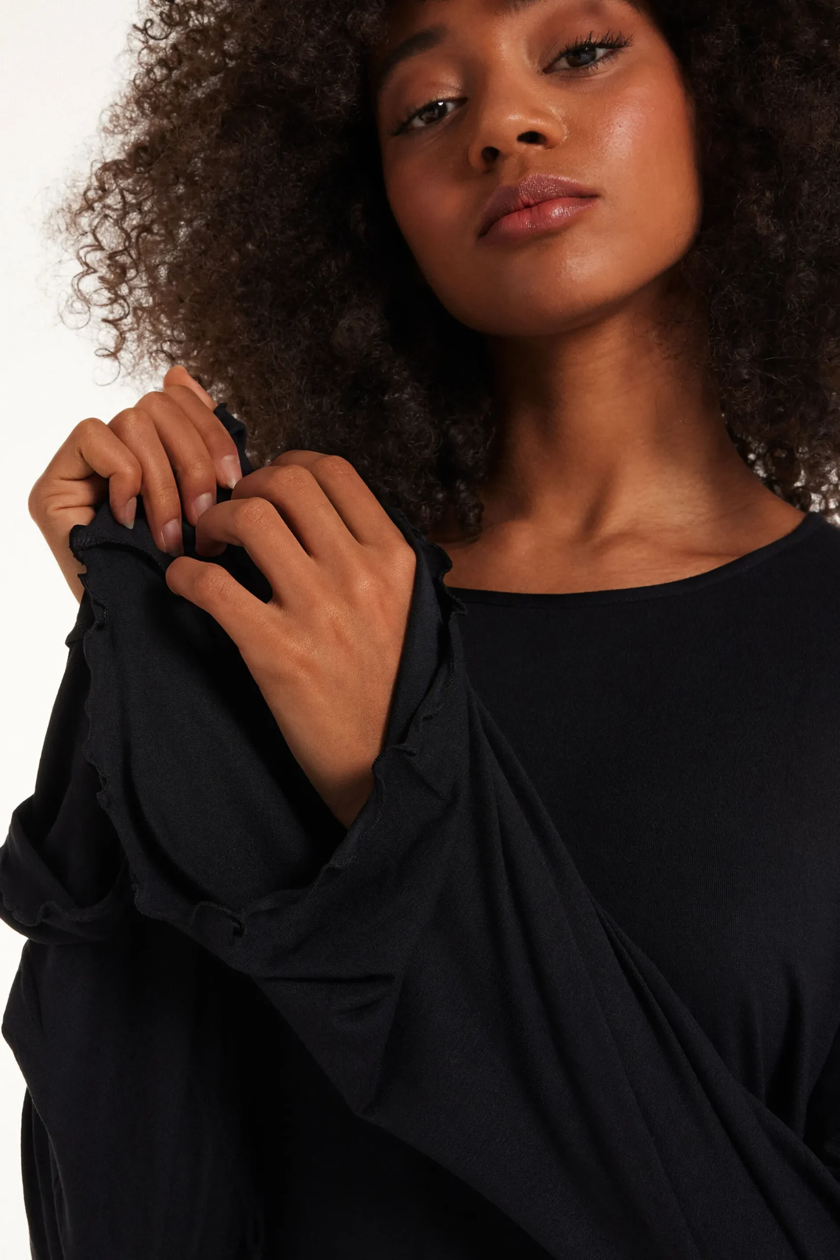 Solid Color Viscose Full Length Flared Pajamas - Long Pajamas - Women | Tezenis