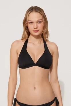 Solid Color Wide Shoulder Triangle Bikini - Triangle - Women | Tezenis