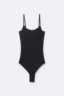 Spaghetti Strap Bodysuit In Ribbed Cotton - Bodysuits - Women | Tezenis