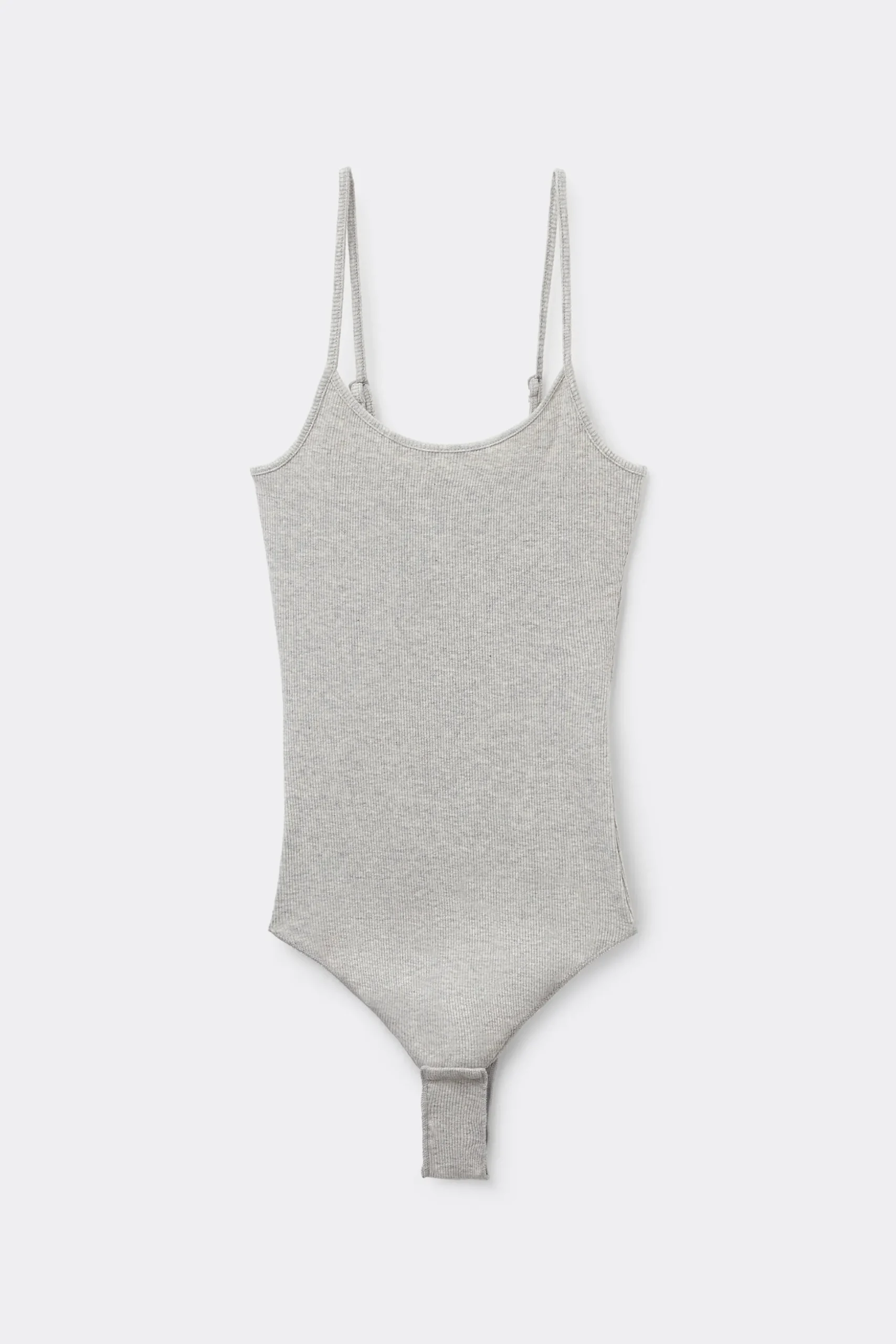 Spaghetti Strap Bodysuit In Ribbed Cotton - Bodysuits - Women | Tezenis