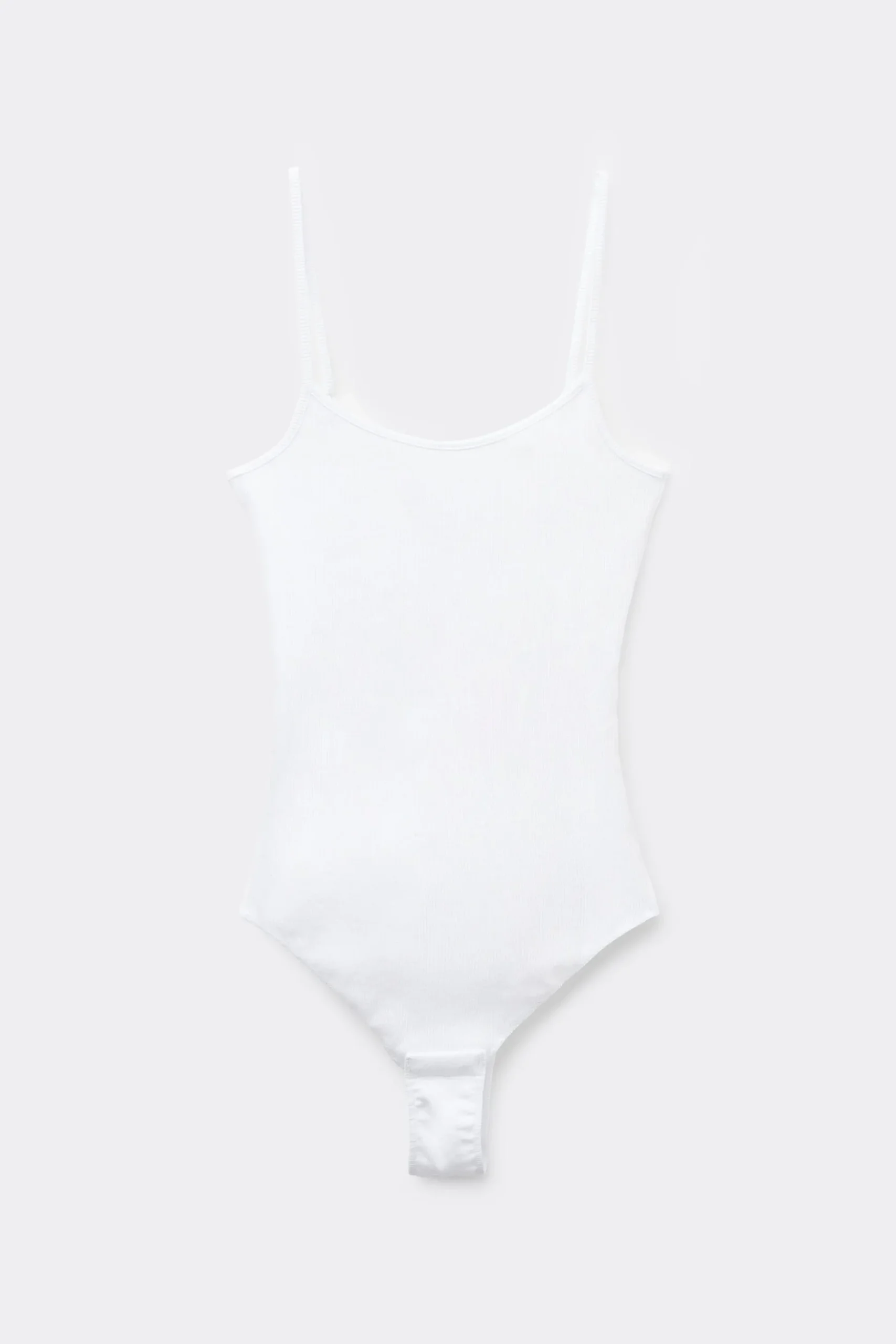 Spaghetti Strap Bodysuit In Ribbed Cotton - Bodysuits - Women | Tezenis
