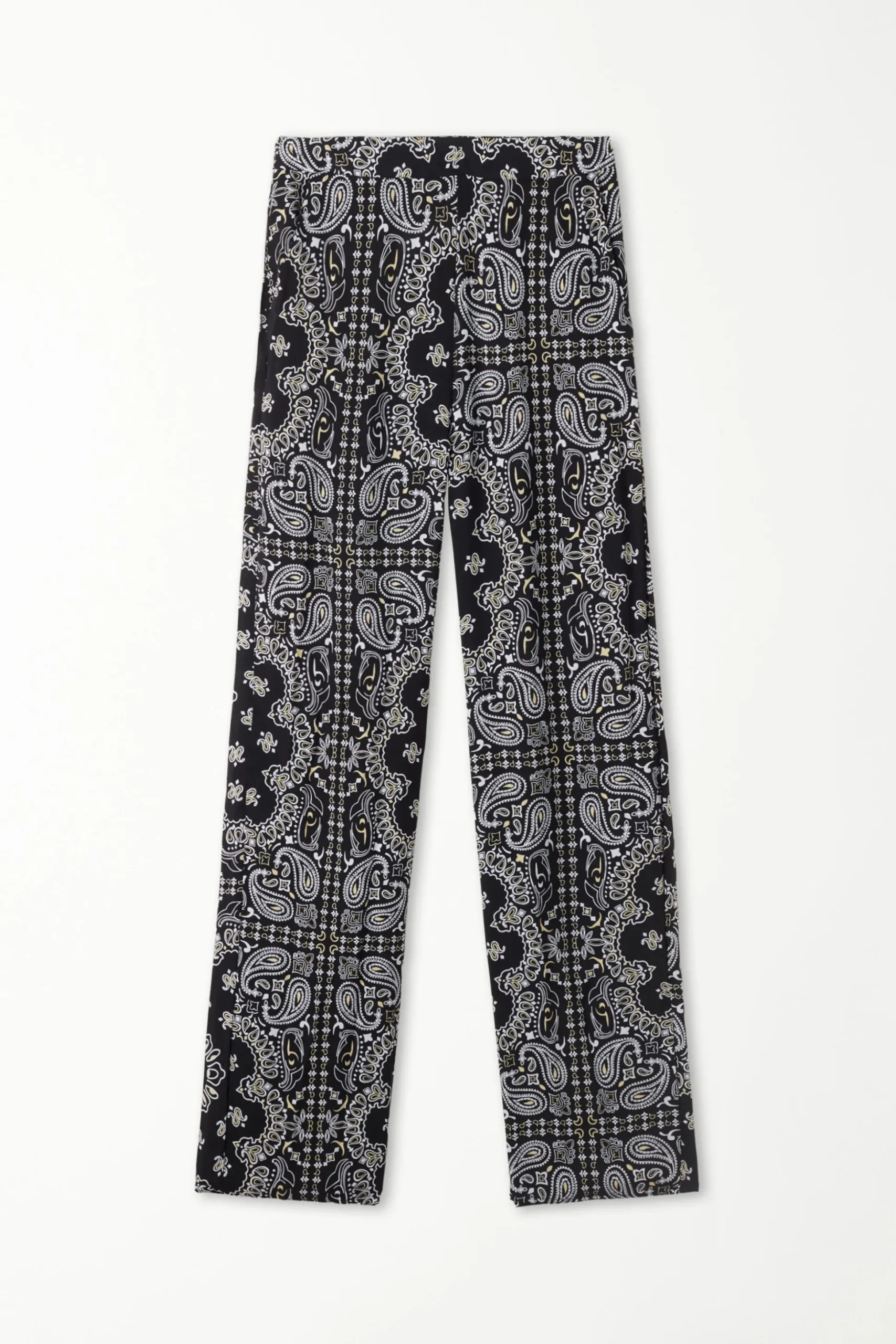 Straight-Leg Viscose Fabric Pants - Pants - Women | Tezenis